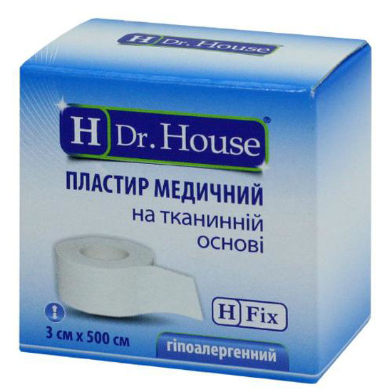 Пластырь медицинский H Dr. House 3 см х 500 см на тканевой основе